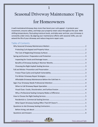 Seasonal Driveway Maintenance Tips for Homeowners