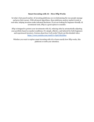 Smart Investing with AI – How iFlip Works