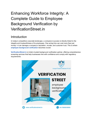 Employee Background Verification Services | Trusted & Certified Reports