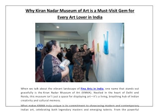 Why Kiran Nadar Museum of Art is a Must-Visit Gem for Every Art Lover in India