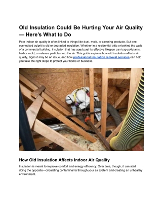 Old Insulation Could Be Hurting Your Air Quality — Here’s What to Do