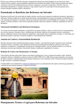 Reformas Salvador: transforme sua casa com segurança e rapidez