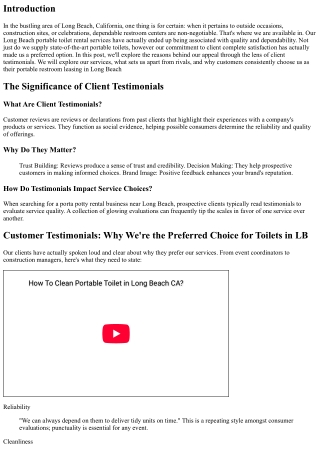 Consumer Testimonials: Why We're the Preferred Choice for Toilets in pound.