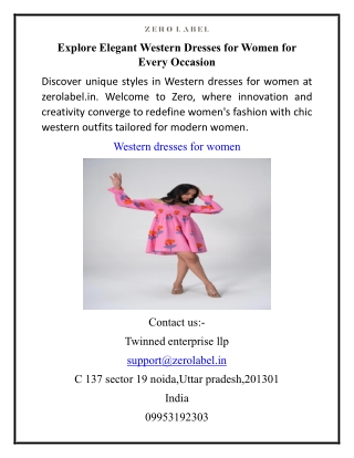 Explore Elegant Western Dresses for Women for Every Occasion