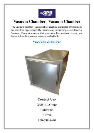 Vacuum Chamber