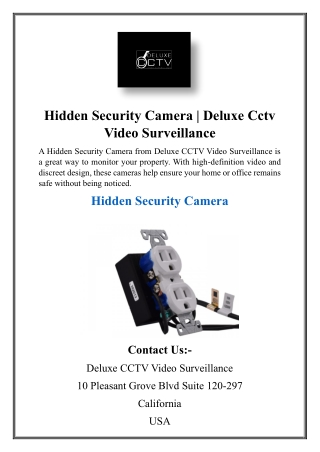 Hidden Security Camera