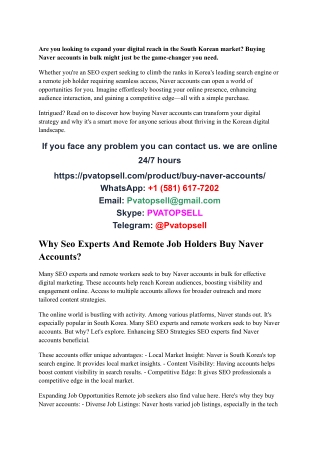 Buy Naver Accounts_ Boost Your Online Presence Effortlessly