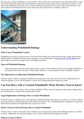 Can You Drive with a Cracked Windshield? What Myrtlers Need to Know!