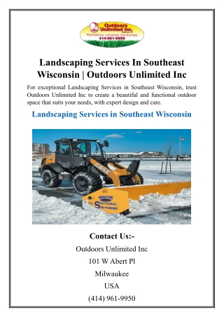 Landscaping Services In Southeast Wisconsin