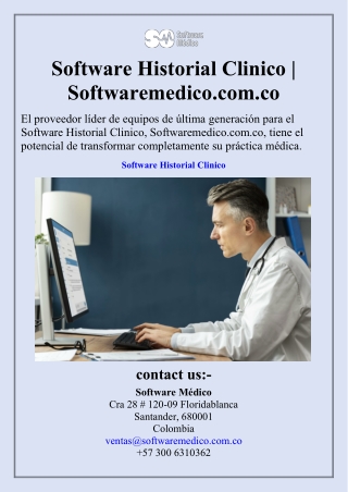 Software Historial Clinico  Softwaremedico.com.co
