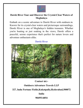 Dawki River Tour and Discover the Crystal-Clear Waters of Meghalaya