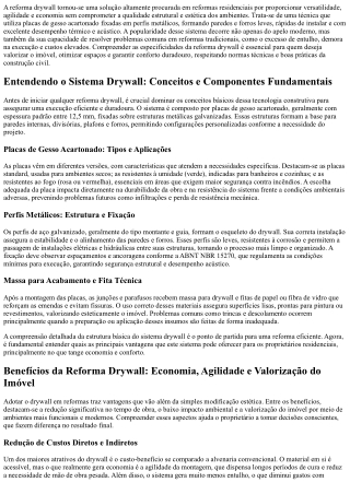 Reforma drywall: transforme seu espaço em dias com acabamento perfeito