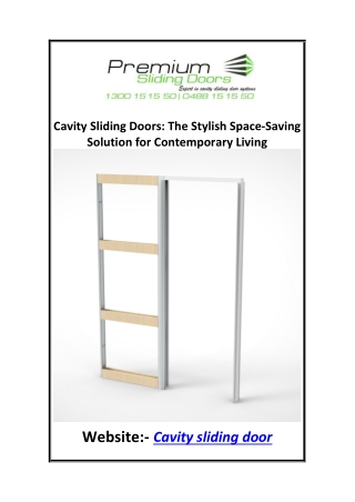 Cavity Sliding Doors The Stylish Space-Saving Solution for Contemporary Living
