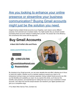 Top 10 Websites to Buy Gmail Accounts (PVA & Bulk) new 2025