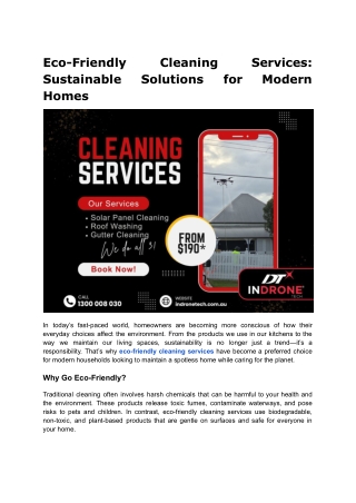 eco-friendly cleaning services