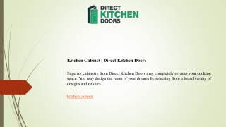 Kitchen Cabinet   Direct Kitchen Doors