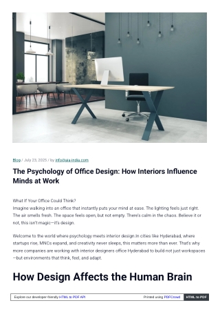 Top Office Interior Designers in Hyderabad | Smart & Stylish Workspaces