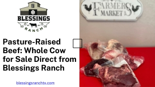 Pasture-Raised Beef Whole Cow for Sale Direct from Blessings Ranch