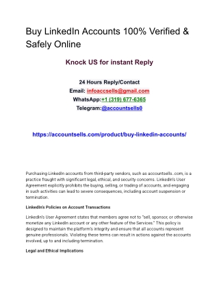 Buy LinkedIn Accounts 100_ Verified & Safely Online