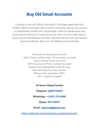 Reliable Platforms to Buy Old Gmail Accounts in 2025