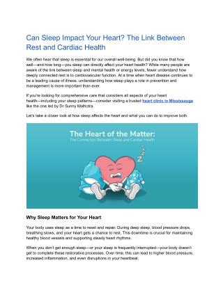 Can Sleep Impact Your Heart