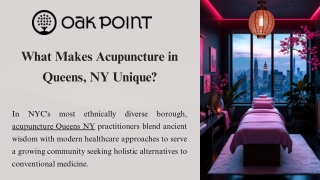 What Makes Acupuncture in Queens, NY Unique?