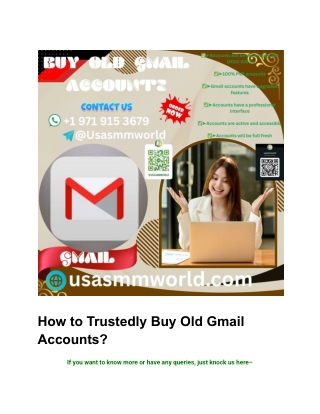 How to Trustedly Buy Old Gmail Accounts_