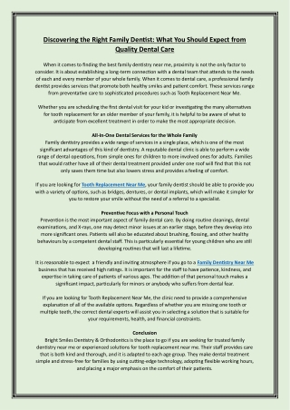 What You Should Expect from Quality Dental Care