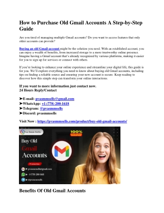 Secure Your Old Gmail Account from These Top 20 Best Sites