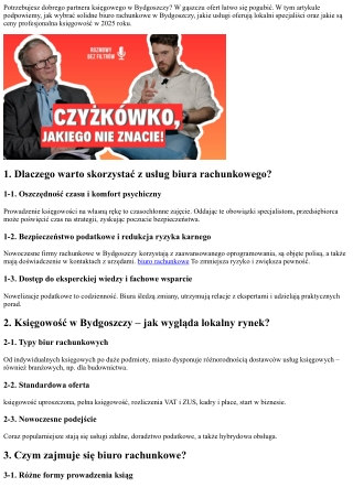 Pełna księgowość w Bydgoszczy – przewodnik na rok 2025