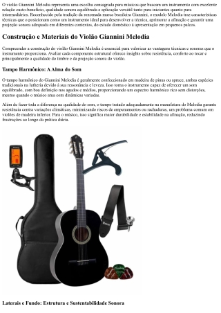 Violão Giannini Melodia: toque rico para sua evolução musical rápida