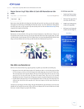Name Server Là Gì? Tìm Hiểu Vai Trò Của DNS Server Trong Hoạt Động Website