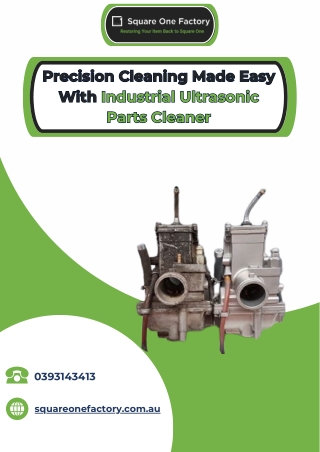 Precision Cleaning Made Easy With Industrial Ultrasonic Parts Cleaner