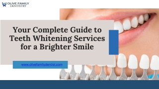 Your Complete Guide to Teeth Whitening Services for a Brighter Smile
