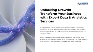 Unlocking Growth: Transform Your Business with Expert Data & Analytics Services