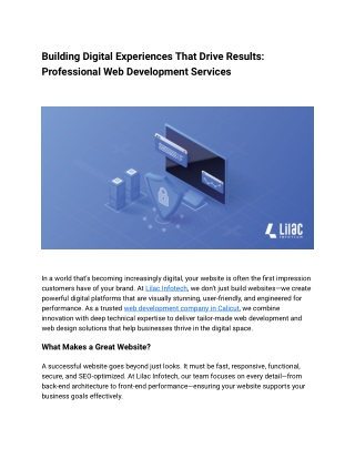Building Digital Experiences That Drive Results_ Professional Web Development Services