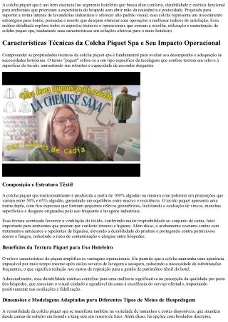 Colcha piquet spa: conforto e sofisticação que encantam seus hóspedes