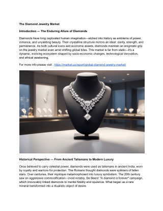 Diamonds and the Digital Age: Innovation in the Jewelry Industry