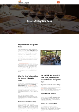 Barossa Valley Wine Tours