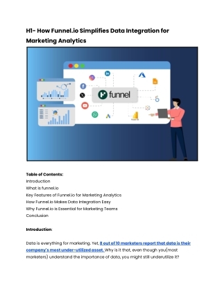 How Funnel.io Simplifies Data Integration for Marketing Analytics