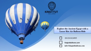 Explore the Ancient Egypt with a Luxor Hot Air Balloon Ride