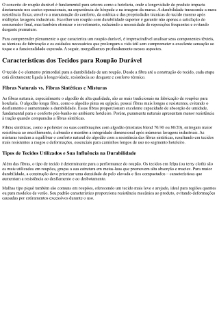 Roupão Durável: conforto e resistência para hotéis exigentes