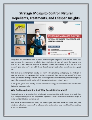 Mosquito Treatment & Control | What Smells Do Mosquitoes Hate?