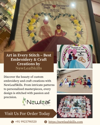 Art in Every Stitch – Best Embroidery & Craft Creations by NewLeafSkills