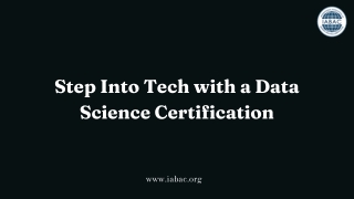 Step Into Tech with a Data Science Certification