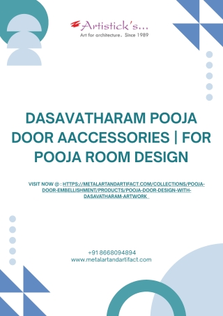 Dasavatharam Pooja Door Aaccessories  For Pooja Room Design (1)