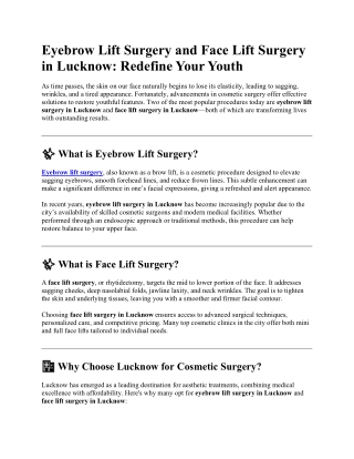 surgery in lucknow