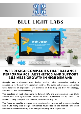 Web Design Companies that Balance Performance, Aesthetics and Support Business Growth in High Demand