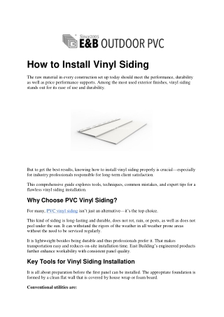 How to Install Vinyl Siding Like a Pro | Step-by-Step Guide