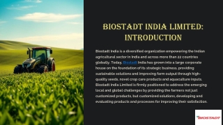 Biostadt-India-Limited-Introduction